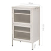 ArtissIn Double Mesh Door Storage Cabinet Organizer Bedroom White Deals499