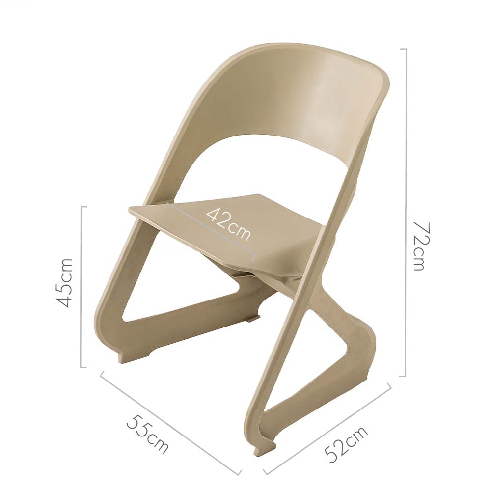ArtissIn Set of 4 Dining Chairs Office Cafe Lounge Seat Stackable Plastic Leisure Chairs Beige Deals499
