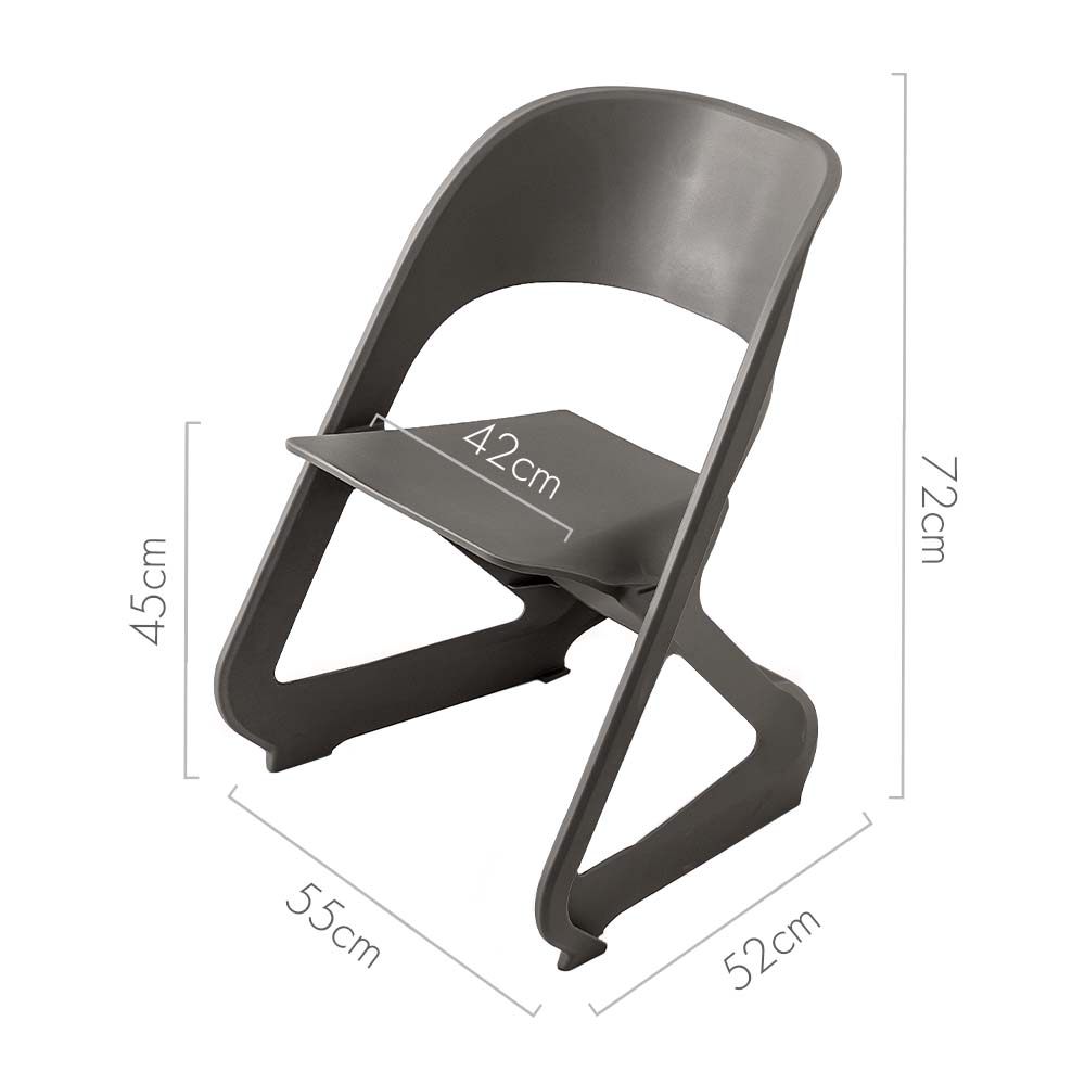 ArtissIn Set of 4 Dining Chairs Office Cafe Lounge Seat Stackable Plastic Leisure Chairs Grey Deals499