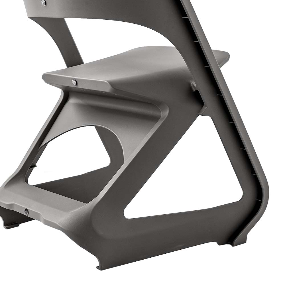 ArtissIn Set of 4 Dining Chairs Office Cafe Lounge Seat Stackable Plastic Leisure Chairs Grey Deals499