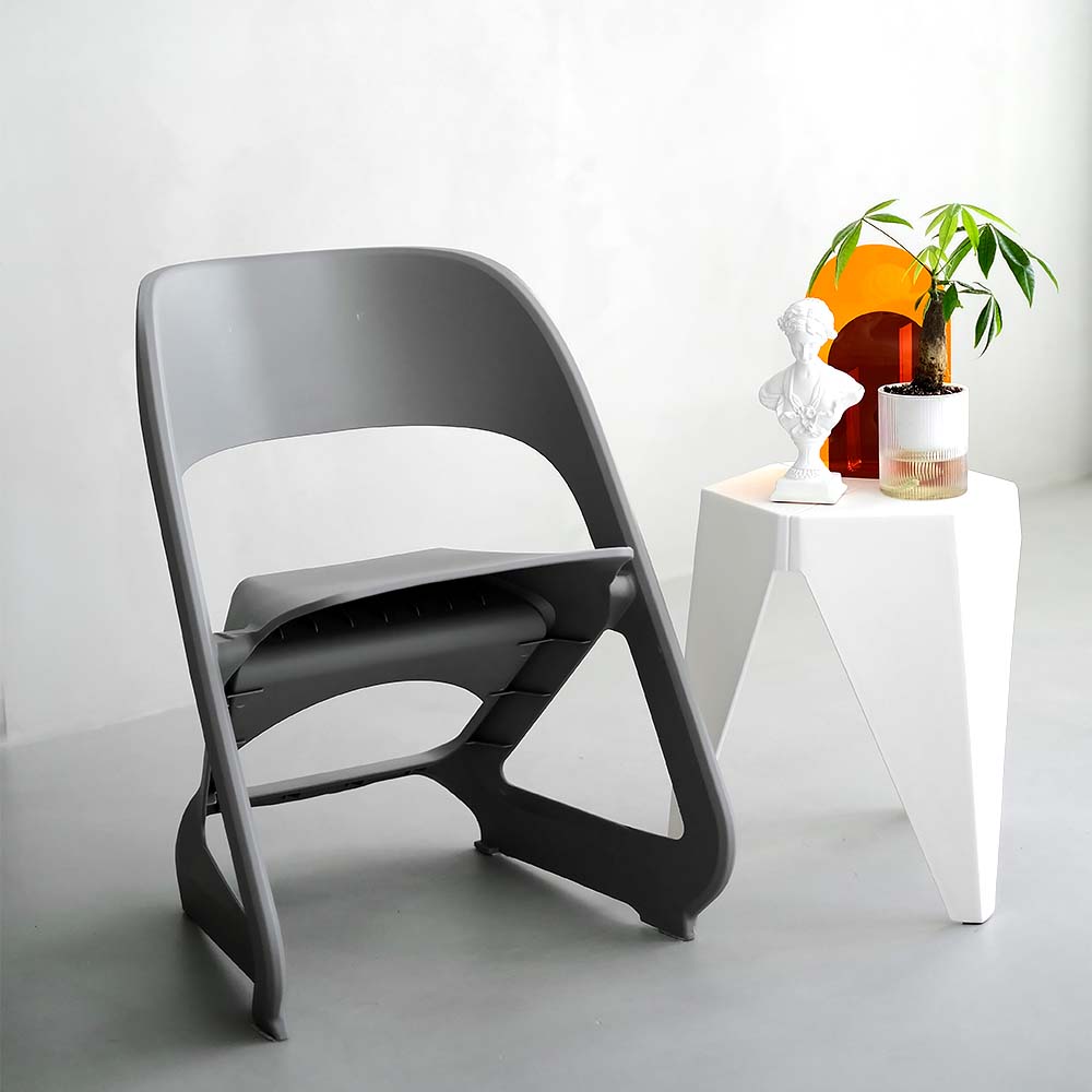 ArtissIn Set of 4 Dining Chairs Office Cafe Lounge Seat Stackable Plastic Leisure Chairs Grey Deals499