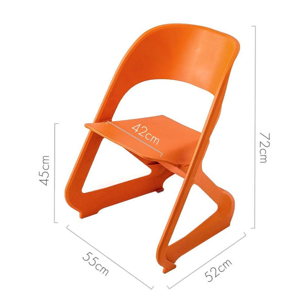 ArtissIn Set of 4 Dining Chairs Office Cafe Lounge Seat Stackable Plastic Leisure Chairs Orange Deals499