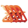 ArtissIn Set of 4 Dining Chairs Office Cafe Lounge Seat Stackable Plastic Leisure Chairs Orange Deals499