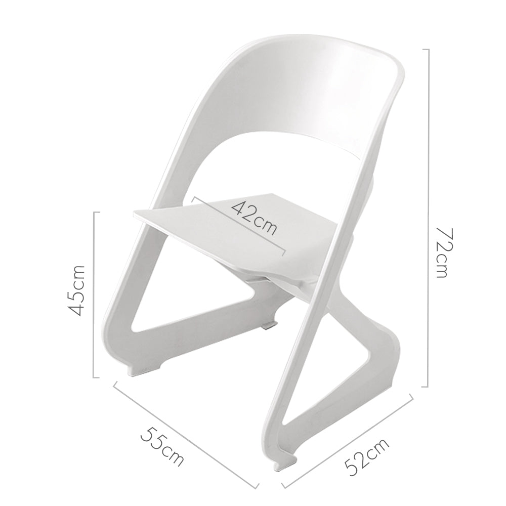 ArtissIn Set of 4 Dining Chairs Office Cafe Lounge Seat Stackable Plastic Leisure Chairs White Deals499