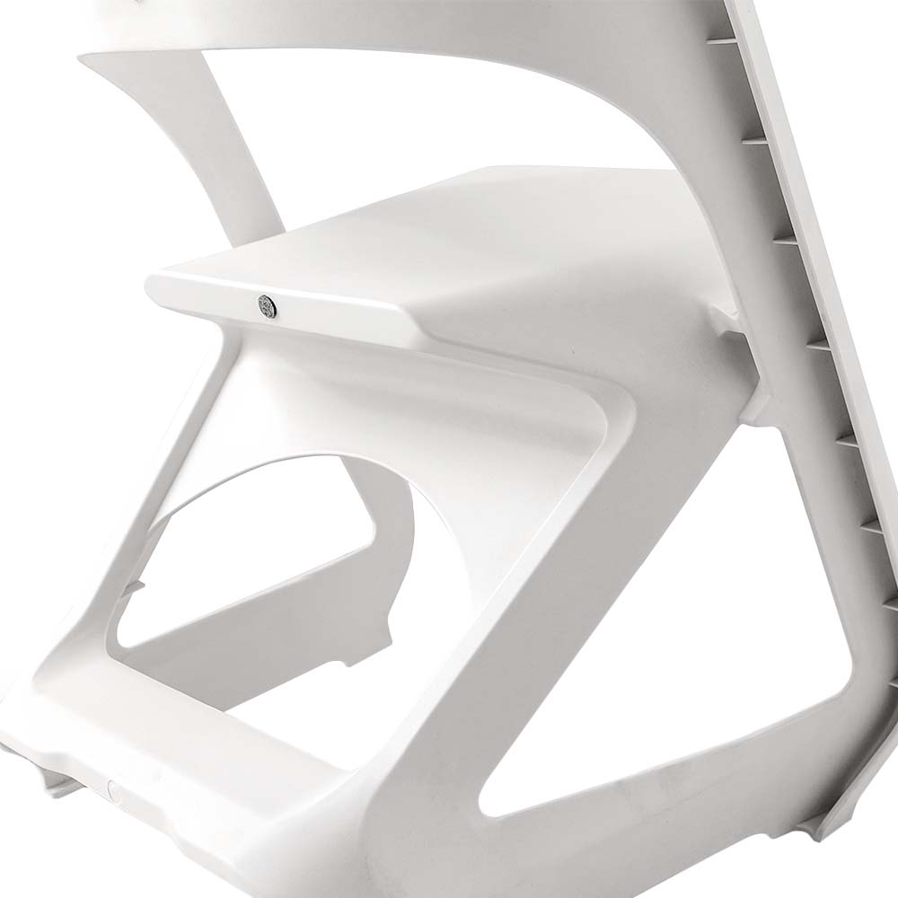 ArtissIn Set of 4 Dining Chairs Office Cafe Lounge Seat Stackable Plastic Leisure Chairs White Deals499