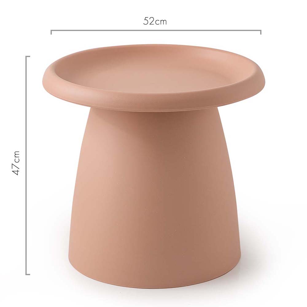 ArtissIn Coffee Table Mushroom Nordic Round Small Side Table 50CM Pink Deals499