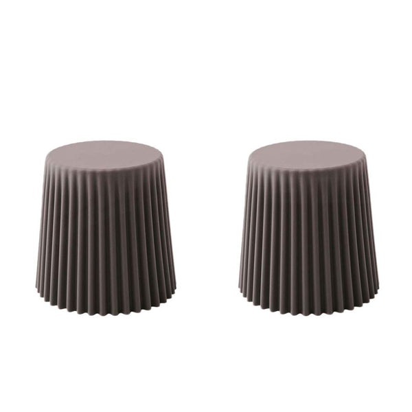 ArtissIn Set of 2 Cupcake Stool Plastic Stacking Stools Chair Outdoor Indoor Grey Deals499