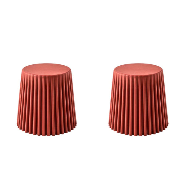 ArtissIn Set of 2 Cupcake Stool Plastic Stacking Stools Chair Outdoor Indoor Red Deals499