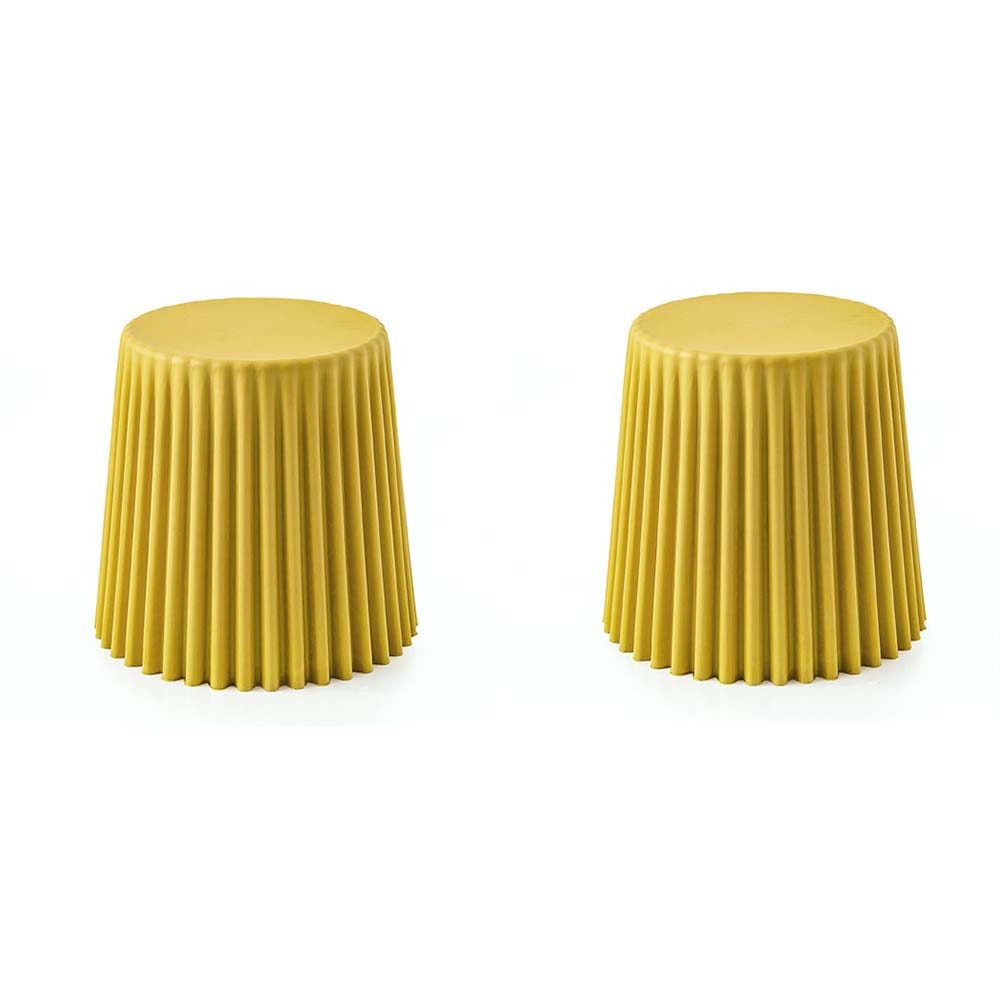 ArtissIn Set of 2 Cupcake Stool Plastic Stacking Stools Chair Outdoor Indoor Yellow Deals499