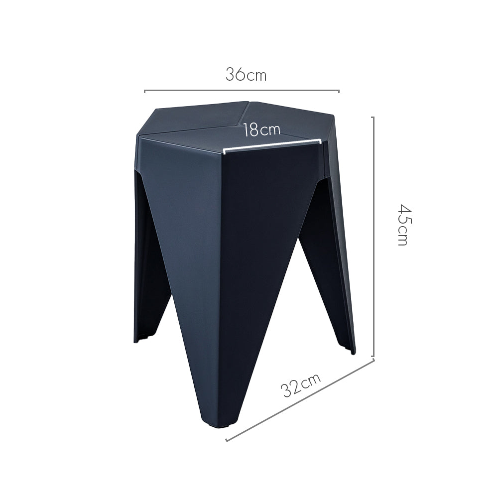 ArtissIn Set of 2 Puzzle Stool Plastic Stacking Stools Chair Outdoor Indoor Blue Deals499