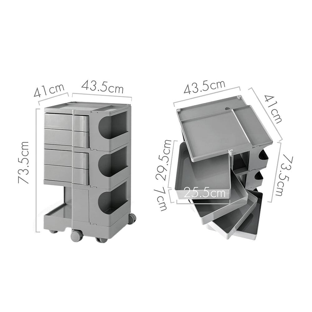 ArtissIn Replica Boby Trolley Storage Bedside Table Cart Mobile 5 Tier Grey Deals499