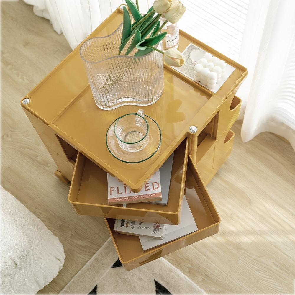 ArtissIn Replica Boby Trolley Storage Bedside Table Mobile Cart 3 Tier Yellow Deals499