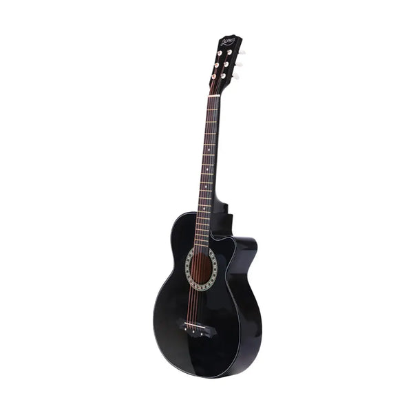 ALPHA 38 Inch Wooden Acoustic Guitar Black Deals499