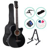 ALPHA 38 Inch Wooden Acoustic Guitar with Accessories set Black Deals499