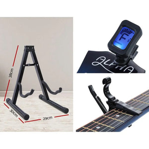 ALPHA 38 Inch Wooden Acoustic Guitar with Accessories set Blue Deals499
