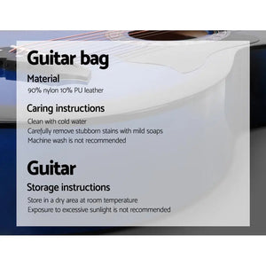 ALPHA 38 Inch Wooden Acoustic Guitar with Accessories set Blue Deals499