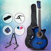 ALPHA 38 Inch Wooden Acoustic Guitar with Accessories set Blue Deals499