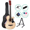ALPHA 38 Inch Wooden Acoustic Guitar with Accessories set Natural Wood Deals499