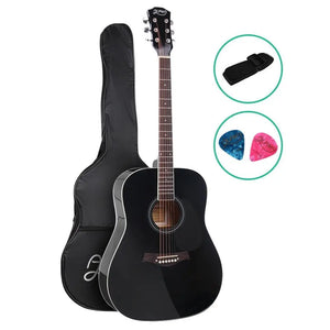 ALPHA 41 Inch Wooden Acoustic Guitar Black Deals499