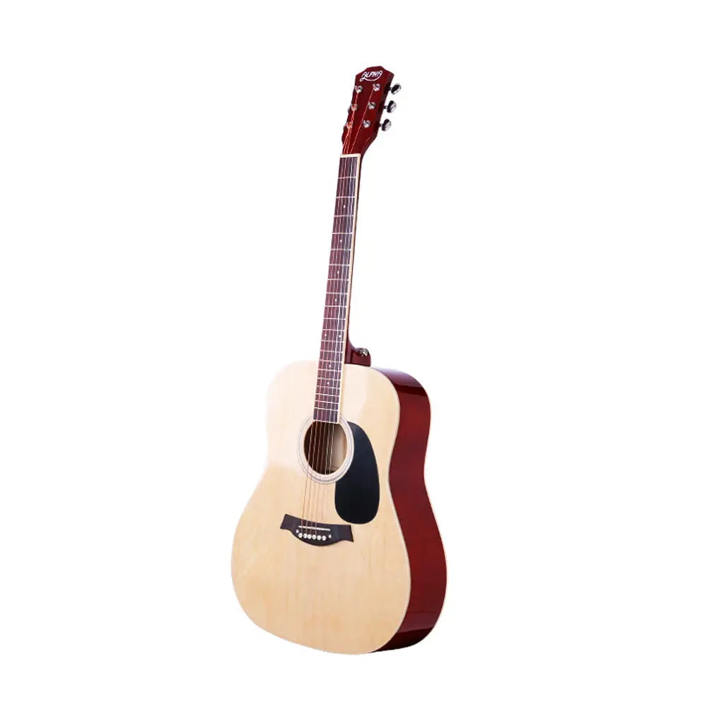 ALPHA 41 Inch Wooden Acoustic Guitar with Accessories set Natural Wood Deals499