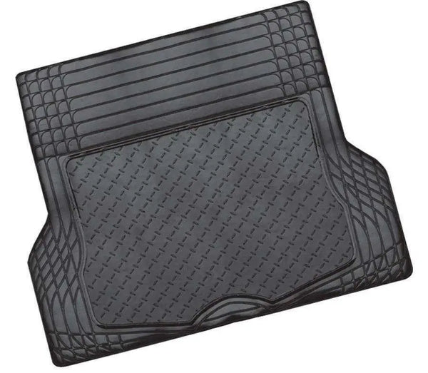 ALUMINIUM LOOK 1-Piece Boot Mat - BLACK [Rubber/Aluminium Look] Deals499