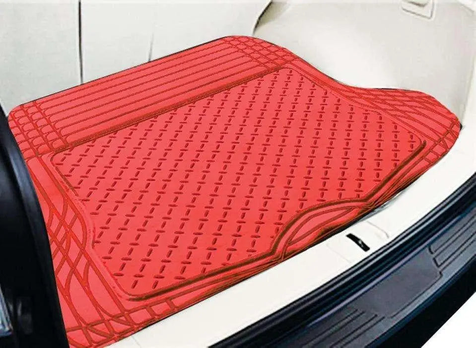 ALUMINIUM LOOK 1-Piece Boot Mat - RED [Rubber/Aluminium Look] Deals499