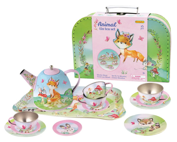 ANIMAL TIN TEA SET IN SUITCASE Deals499
