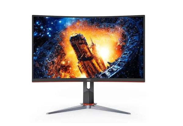 AOC 27' Curved 1ms 165Hz Full HD, FreeSync, HDR, Ultra Narrow Border  Gaming Monitor w/HAS - DP/HDMI, VESA100mm, Low Blue Mode Flicker Free AOC