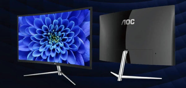AOC 31.5' Curved Stylish VA Panel 4ms (GtG) Full HD Ultra Narrow Border - DP, HDMI, VGA, Tilt, VESA 75mm Low Blue Mode Flicker Free (LS) MNAO-Q32V3 AOC
