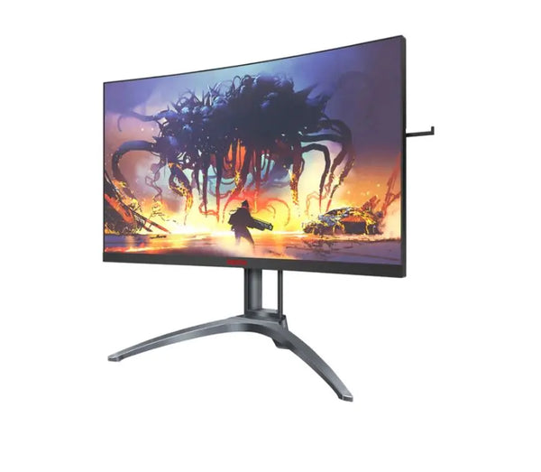 AOC AGON 27' 1ms 144Hz 2560x1440, HDR 400, FreeSync 2 Ultra-Thin Curved Gaming Monitor w/HAS - VGA/2xHDMI2.0/2xDP1.4 Speaker VESA75mm AOC