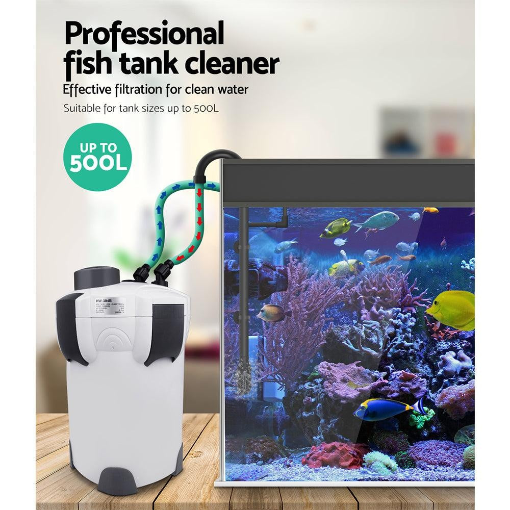 Aquarium External Canister Filter Aqua Fish Tank UV Light with Media Kit 2400L/H Deals499