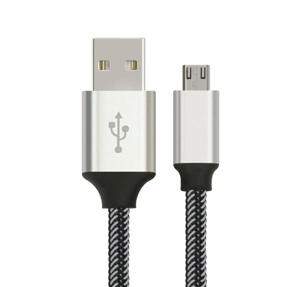 ASTROTEK 2m Micro USB Data Sync Charger Cable Cord Silver White Color for Samsung HTC Motorola Nokia Kndle Android Phone Tablet & Devices ASTROTEK