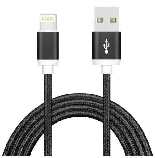 ASTROTEK 2m USB Lightning Data Sync Charger Black Cable for iPhone 7S 7 Plus 6S 6 Plus 5 5S iPad Air Mini iPod ASTROTEK