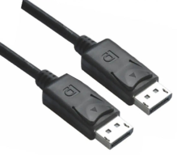ASTROTEK DisplayPort DP Cable 1m - 20 pins Male to Male 1.2V 30AWG Nickle Plated Assembly type Black PVC Jacket RoHS ~CBAT-DP-MM-2M ASTROTEK
