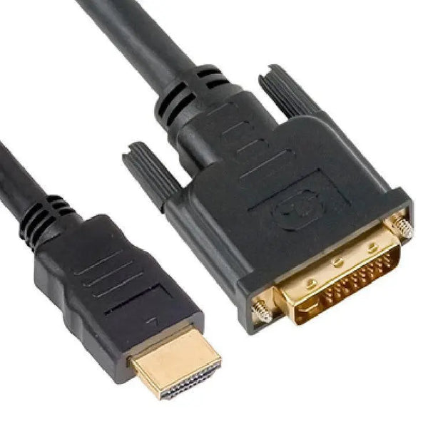 ASTROTEK HDMI to DVI-D Adapter Converter Cable 2m - Male to Male 30AWG OD6.0mm Gold Plated RoHS Black PVC Jacket ASTROTEK