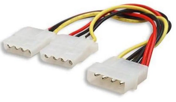 ASTROTEK Internal Power Molex Cable 20cm - 5.25' 4 pins Male to 2x 5.25' 4 pins Female 18AWG RoHS ASTROTEK