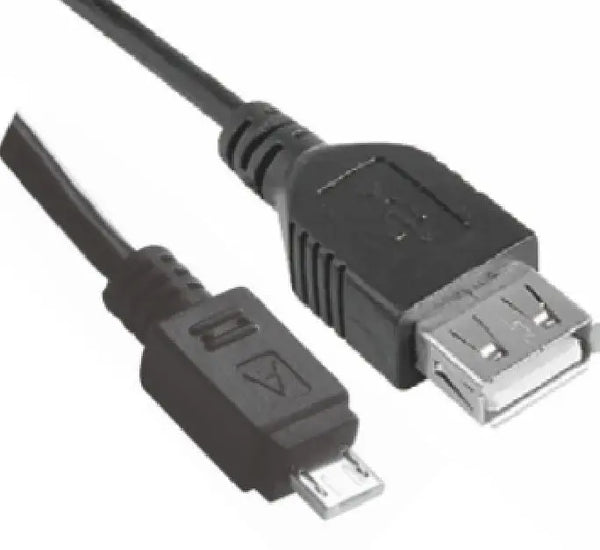 ASTROTEK Micro USB Male to USB Female OTG Adapter Converter Cable Black for Windows Samsung Android Tablet & Mobiles ASTROTEK