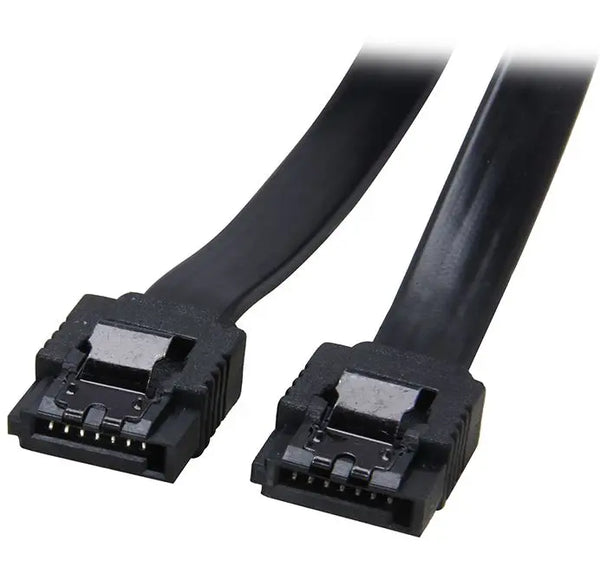 ASTROTEK SATA 3.0 Data Cable 30cm 7 pins Straight to 7 pins Straight with Latch Black Nylon Jacket 26AWG ASTROTEK