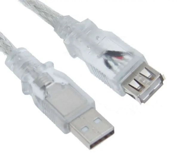 ASTROTEK USB 2.0 Extension Cable 3m - Type A Male to Type A Female Transparent Colour RoHS ~CBAT-USB2-AA-5M ASTROTEK