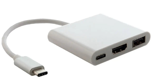 ASTROTEK USB 3.1 Type-C (USB-C) to HDMI, USB Type-A and USB Type-C Adapter Male to Female 4K 30Hz for Apple MacBook Chromebook Pixel ASTROTEK