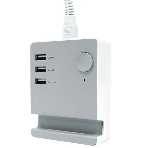 ASTROTEK USB Charging Station Charger Hub 3 Port 5V 4A with 1.5m Power Cable White for iPhone Samsung iPad Tablet GPS (LS) ASTROTEK