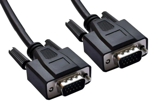 ASTROTEK VGA Cable 2m - 15 pins Male to 15 pins Male for Monitor PC Molded Type Black ~CB8W-RC-3050F CBAT-VGA-MM-3M ASTROTEK