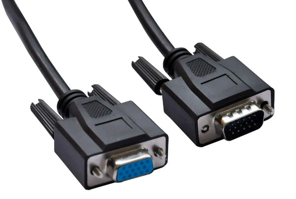 ASTROTEK VGA Extension Cable 3m - 15 pins Male to 15 pins Female for Monitor PC Molded Type Black ASTROTEK