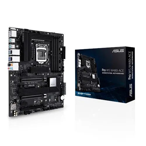 ASUS PRO WS W480-ACE ATX Workstation MB, LGA 1200 for Intel Xeon W-series, DDR4-2933 ECC, ACC Express, Dual LAN, RTL8117, Dual Type-C Thunderbolt 3 ASUS