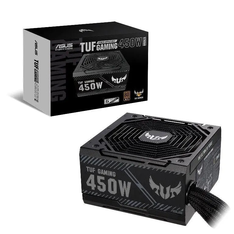 ASUS TUF GAMING-450B 450W 80 PLUS Bronze ATX PSU, Dual Ball Fan Bearings, Axial-tech Fan Design, 0dB Technology, 6 Year Warranty ASUS