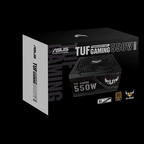 ASUS TUF-GAMING-550B 550W 80 PLUS Bronze ATX Power Supply, Dual Ball Fan Bearings, Axial-tech Fan Design, 0dB Technology ASUS