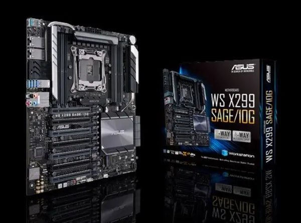 ASUS X299 SAGE/10G WS ATX MB 8xDDR4, 5xPCIe, 1xM.2, 6xSATA, RAID, 5xUSB3.0, 1xUSB TypeC, 2 x Intel LAN ports ASUS
