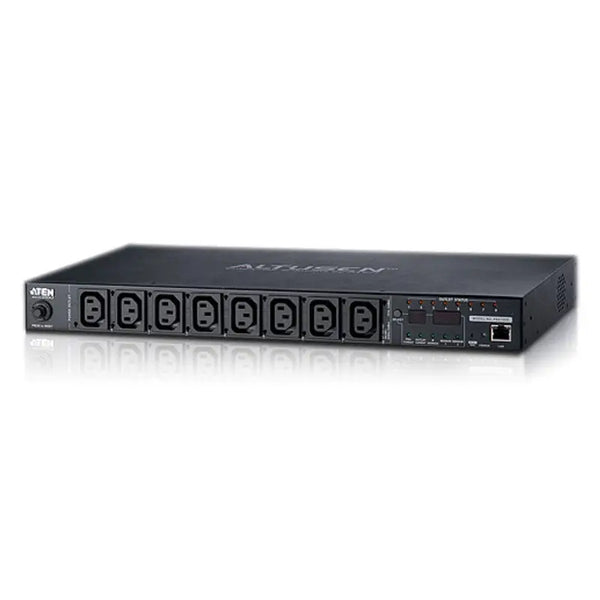 ATEN 8-Port 10A Eco Power Distribution Unit - PDU over IP, 1U Rack Mount Design, Control and Monitor Power Status (PE6108G) ATEN