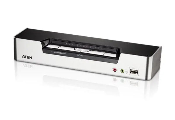 ATEN Desktop KVMP Switch 4 Port Single Display HDMI w/ Dolby HD audio, 4x Custom KVM Cables Included, 2x USB Port, Selection Via Front Panel ATEN