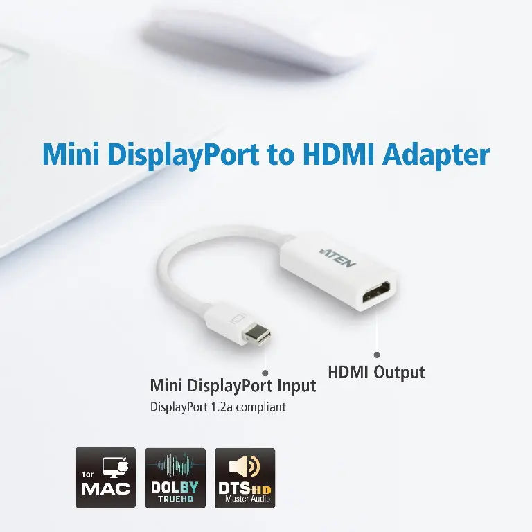 ATEN VanCryst Mini DisplayPort to HDMI Adapter ATEN